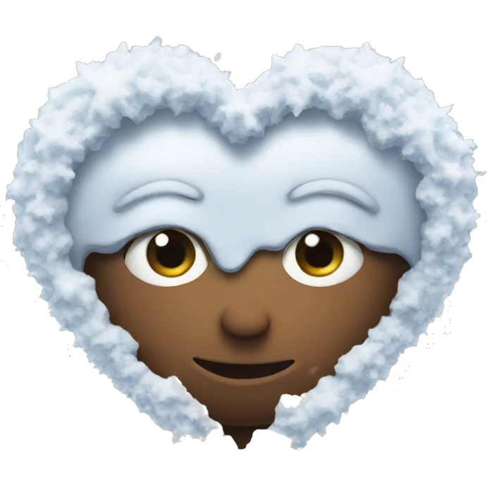 Snow and heart emoji