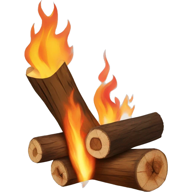 firewood on fire emoji