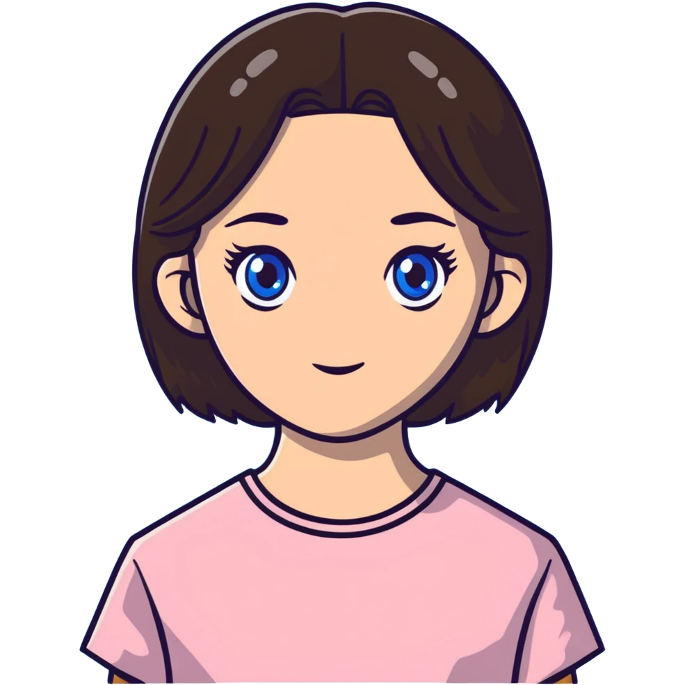 brunette girl with blue eyes emoji