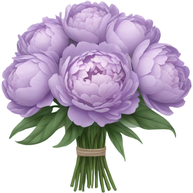 bouquet of lavender peonies emoji