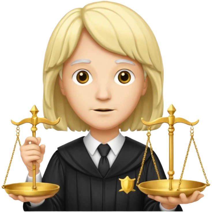 Fancy judge with golden scales emoji