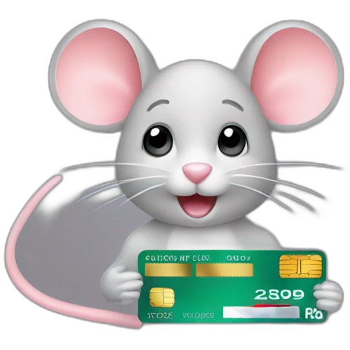 mouse with credit card emoji