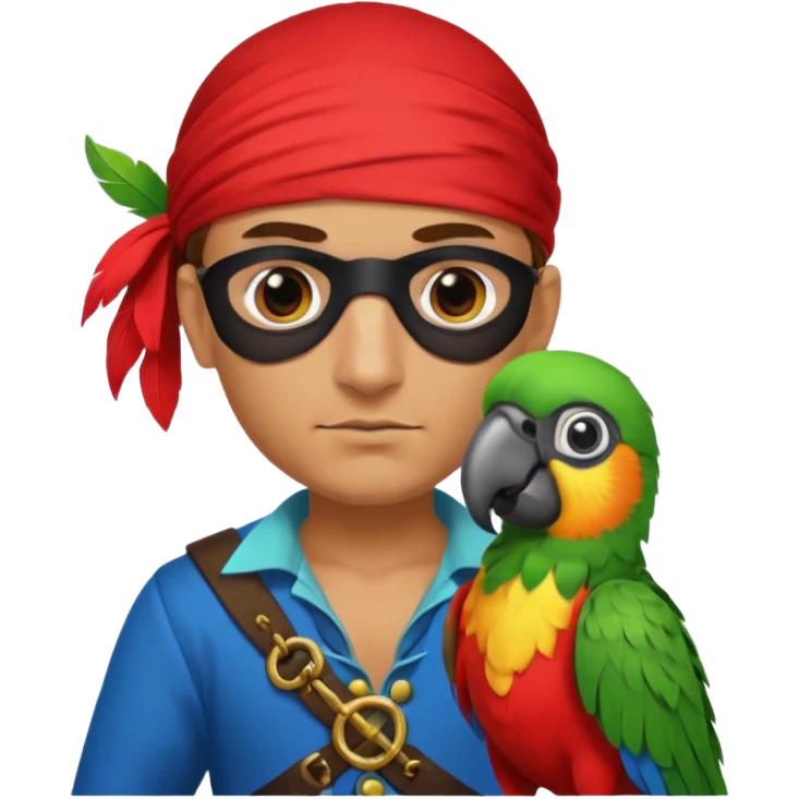 pirate and parrot emoji