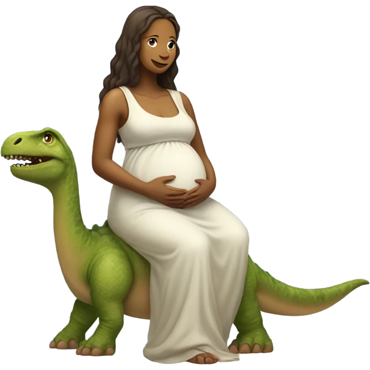 Pregnant jesus riding a dinosaur  emoji