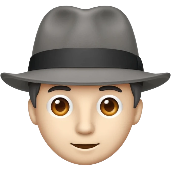 only a gray fedora emoji