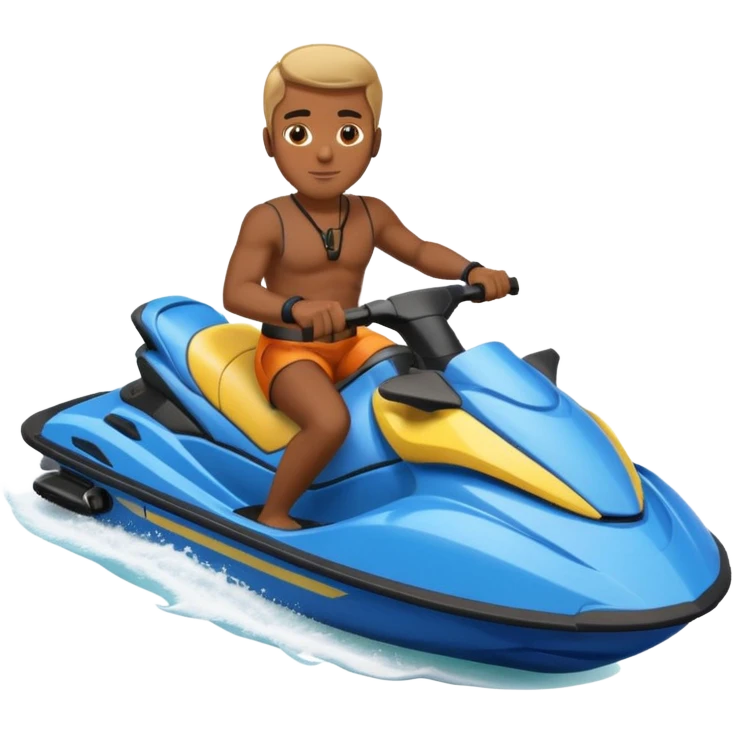 black man on a jet ski emoji