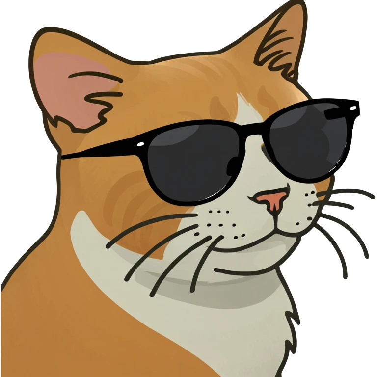 Cat with sunglasses emoji