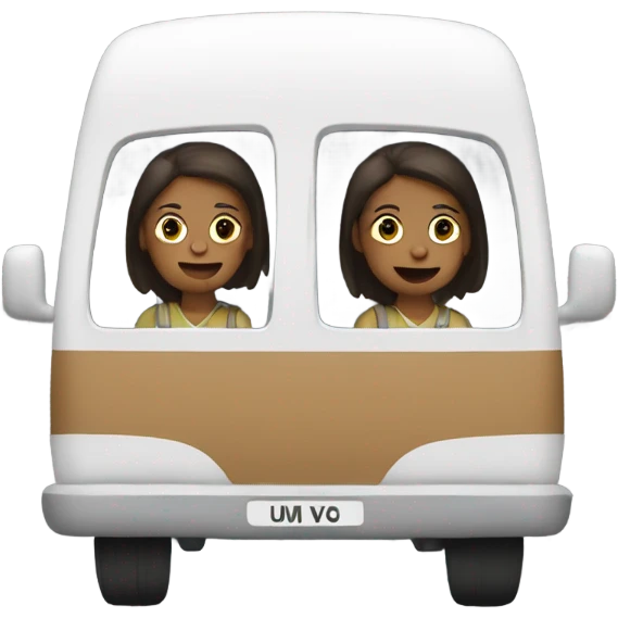 Me in the van travelling emoji