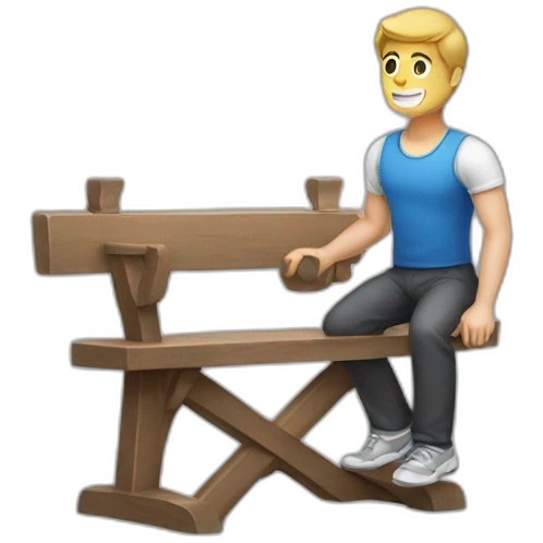 a man lifting a bench emoji