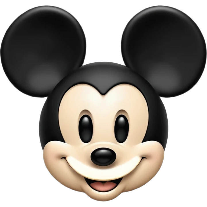 Back Mickey Mouse with ears silhouette  emoji