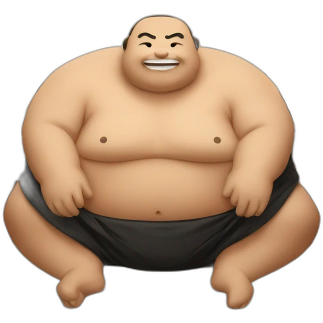 sumo wrestler at a buffet emoji