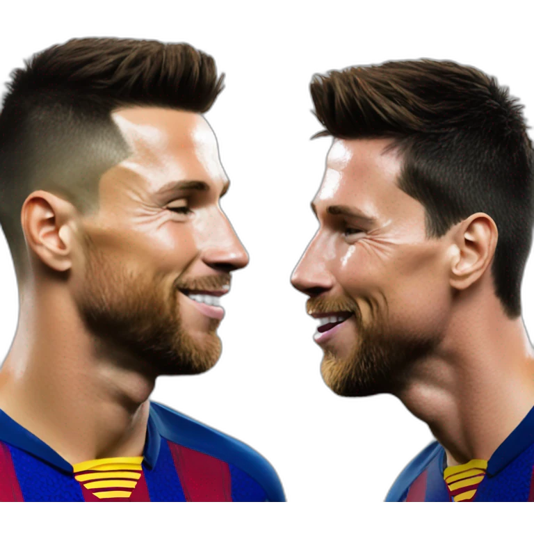 ronaldo kissing messi emoji