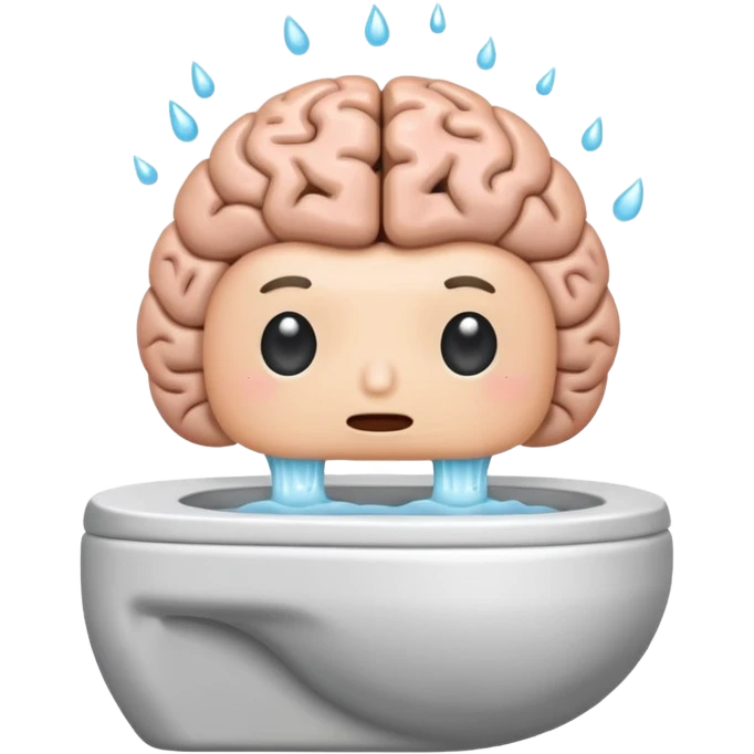 Brain in toilet  emoji