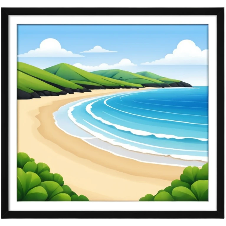 abstract art beach landscape  emoji