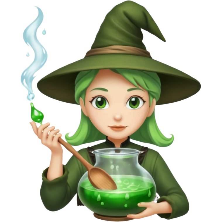 green witch cooking potion emoji