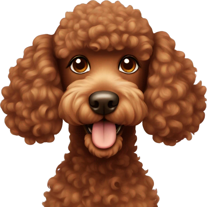 brown poodle emoji