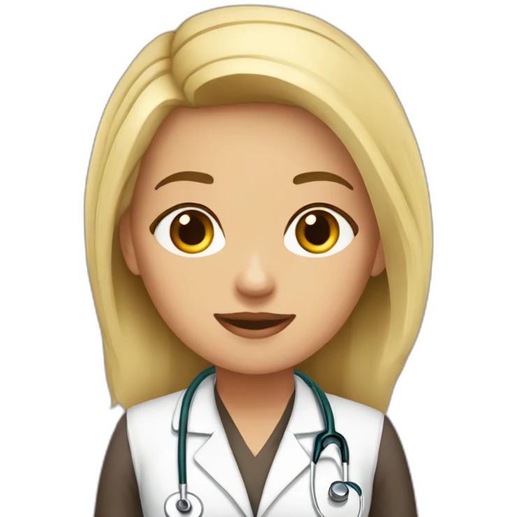 Doctora rubia cabello kargo emoji
