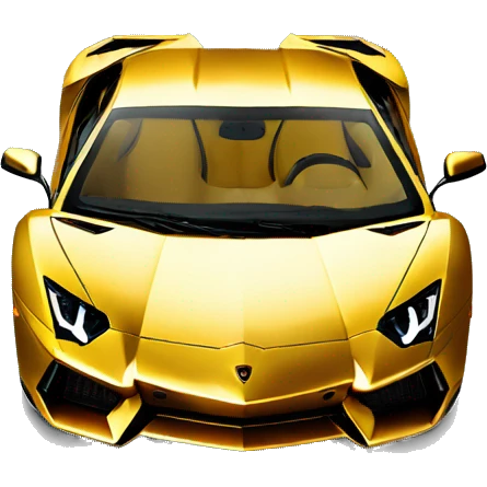 All gold Lamborghini Aventador emoji