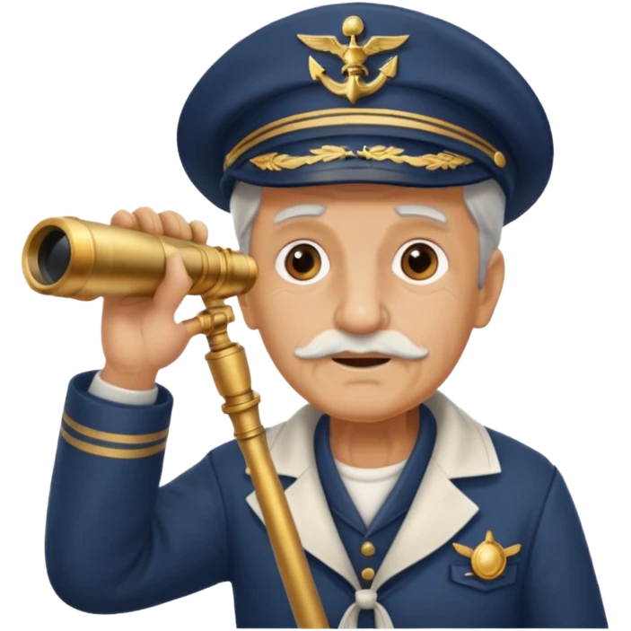 old sailor with a telescope emoji