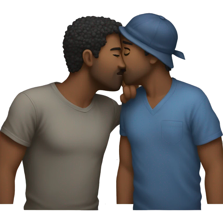 two guys kissing emoji