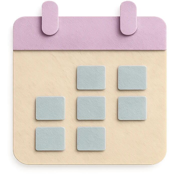 soft pastel cozy calendar box for bullet journal emoji