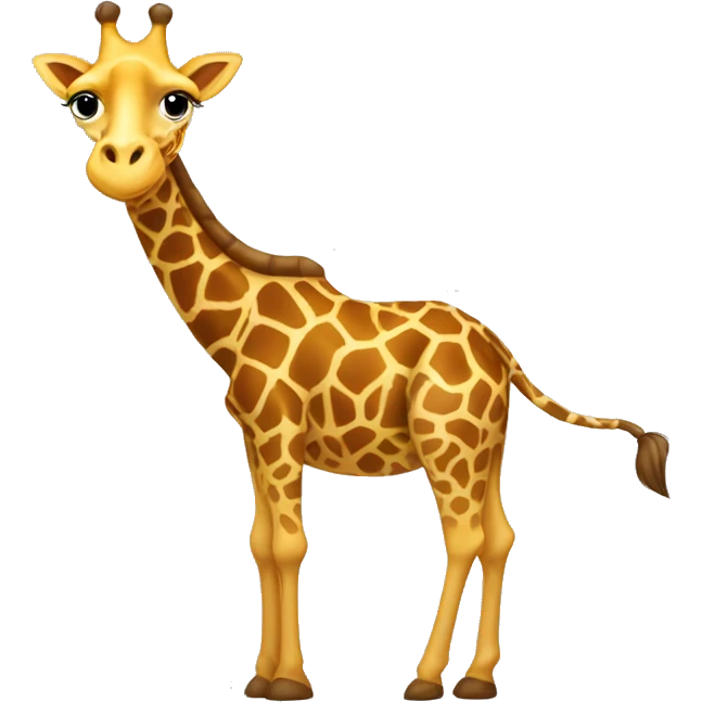 giraffe with coat emoji