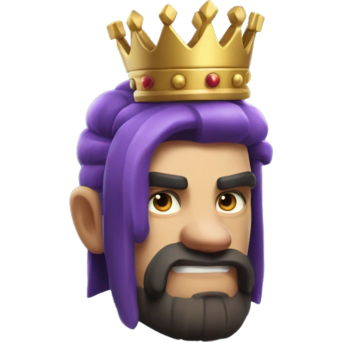 The King from “Clash Royale” emoji