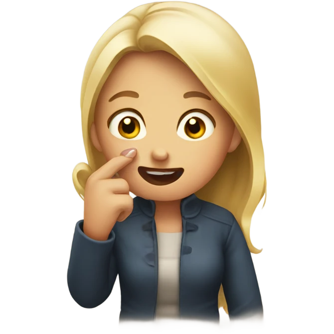 Women Biting finger  emoji