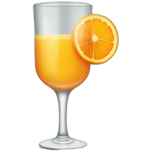 A glass of orange juice emoji