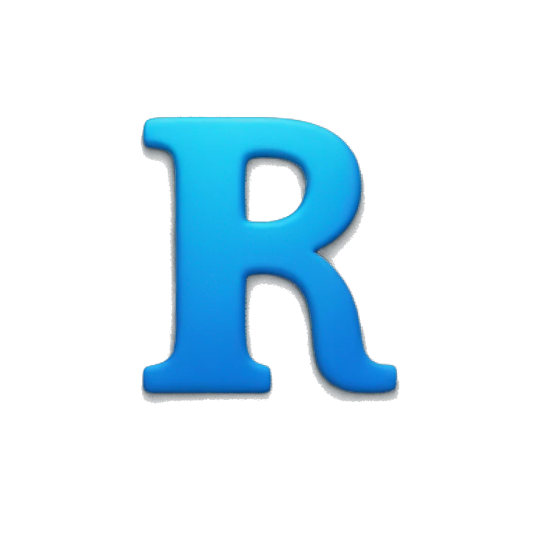 blue letter R emoji