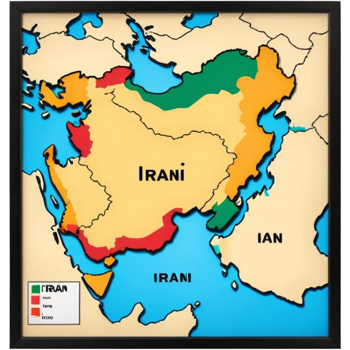 Black map of Iran emoji
