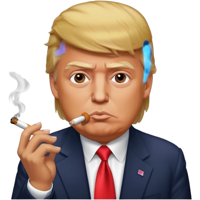 Trump smoking a blunt emoji