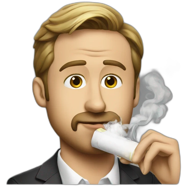 ryan gosling smoking cigarette emoji