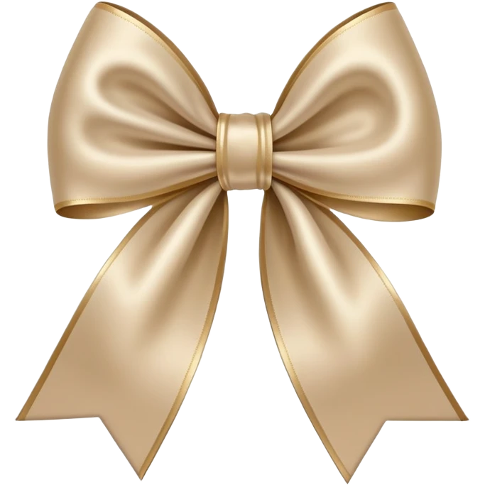 Beige bow emoji
