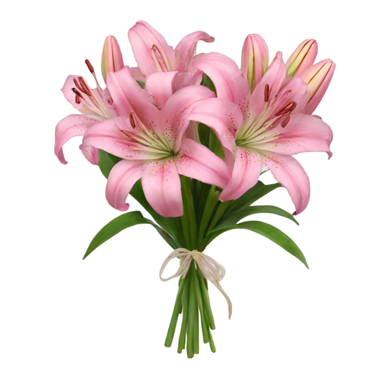 A bouquet of pink lilies  emoji