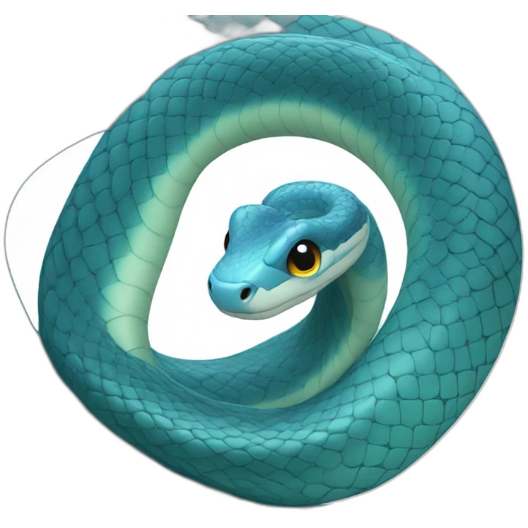Blue snake emoji