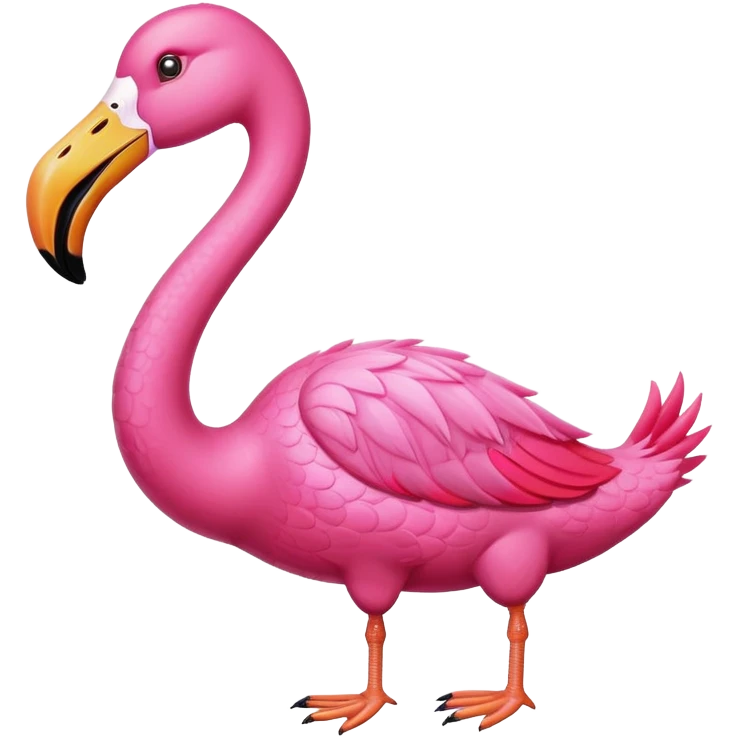 Gator wearing a flamingo emoji