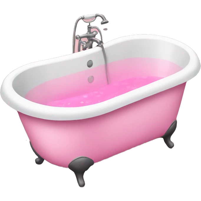 Pink bathtub  emoji