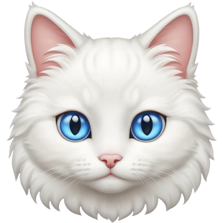 Un chat blanc emoji