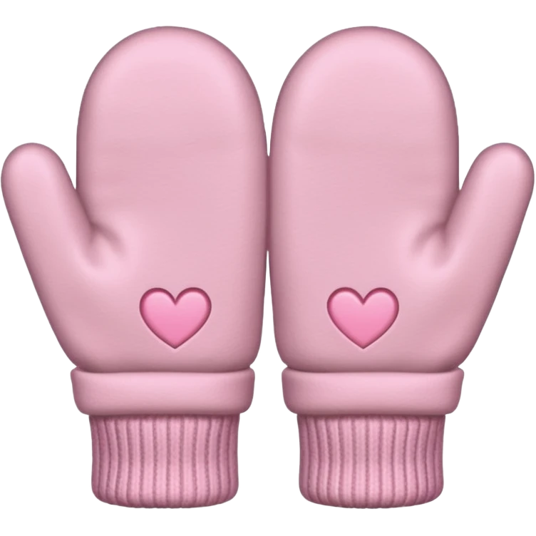 pastel pink pair of mittens emoji