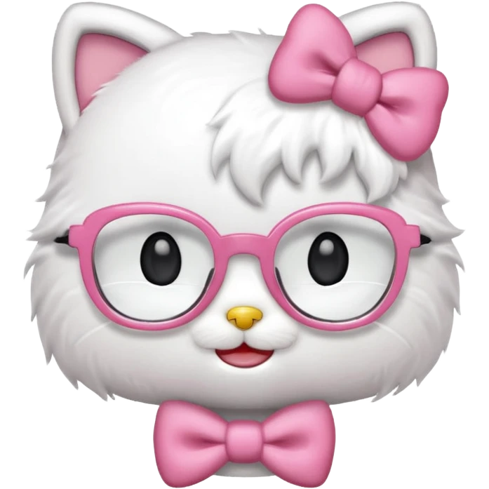 Hello kitty with glasses emoji