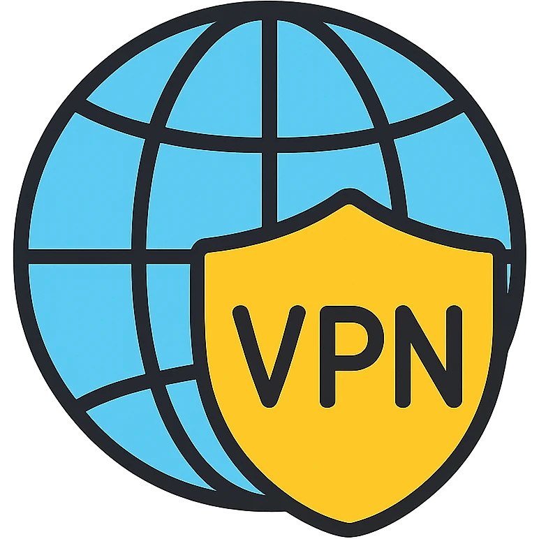 VPN icon with color and black outlines emoji