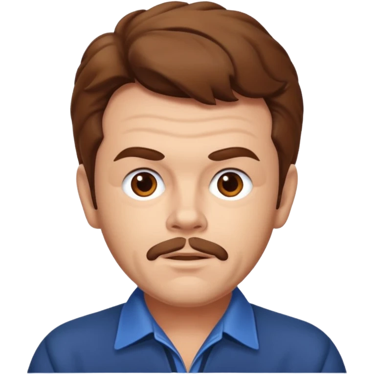 Russ Tamblyn with brown hair emoji