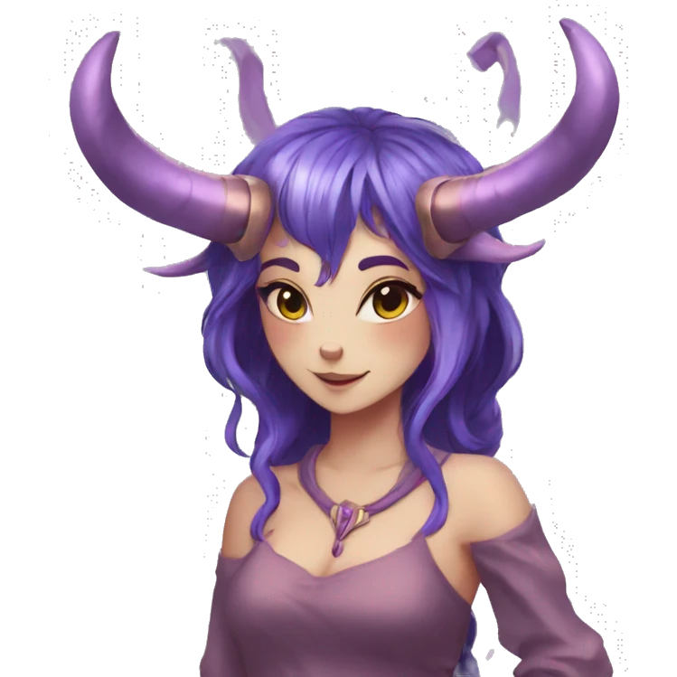 Anthro Shiny Sona With Horns Full Body emoji