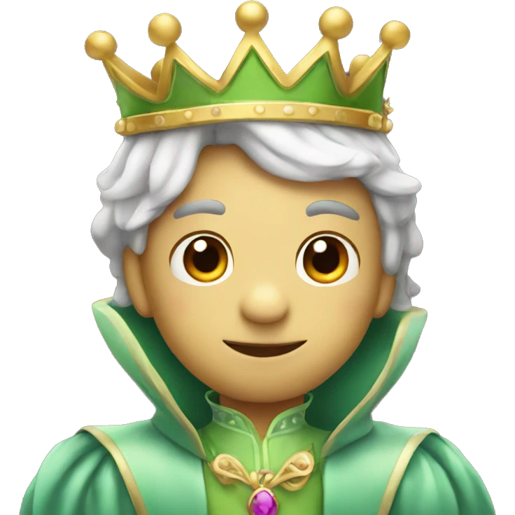 small frog prince with crown emoji