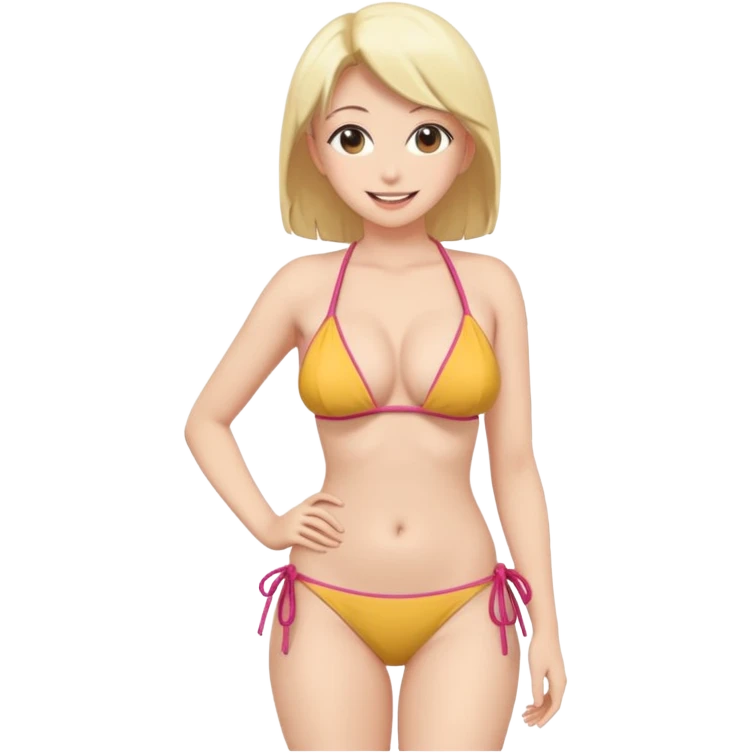 Nakid anime woman full body sexy with big boobies emoji