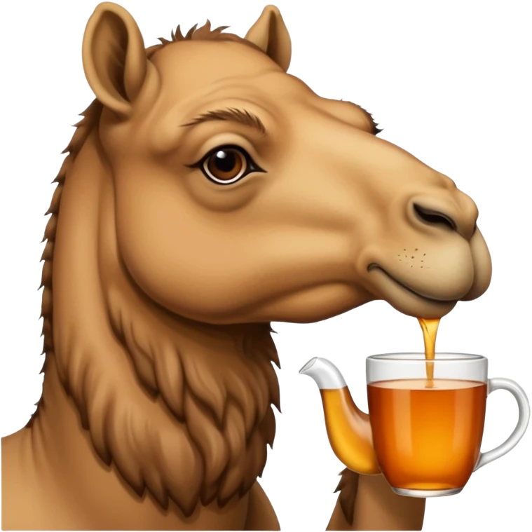 animal de désert qui boit du thé emoji
