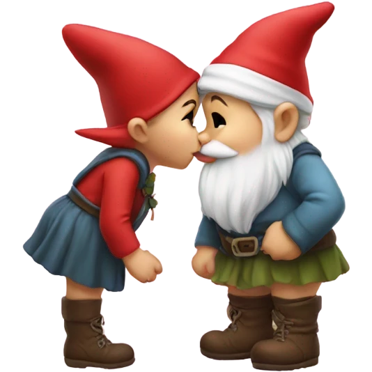 Gnome girls kissing  emoji