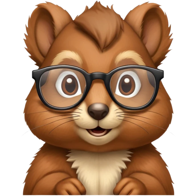 squirrel wearing glasses emoji