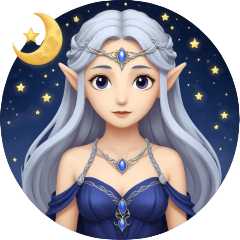 Selune elven moon twilight goddess emoji